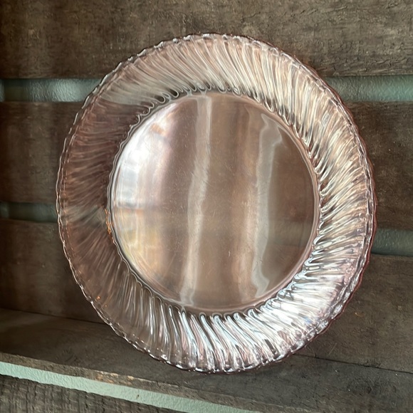 Arcoroc Dining Set Of 3 Arcoroc Pink Glass Salad Plates Vintage